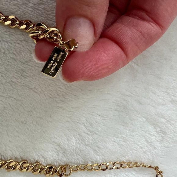 kate spade gold and white flower floral necklace and earrings set nwt and nwot - Picture 4 of 9